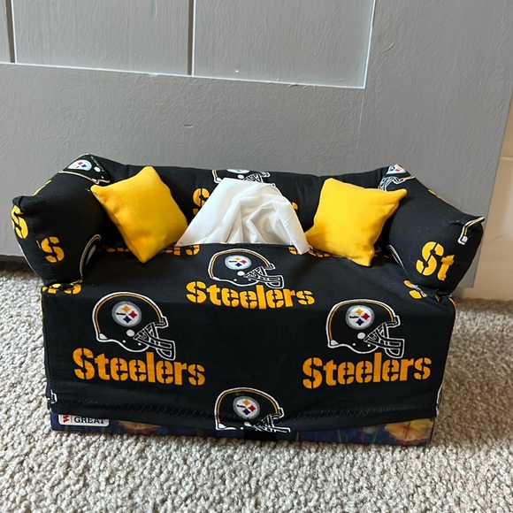 Steelers couch Tissue Box cover - Picture 1 of 4